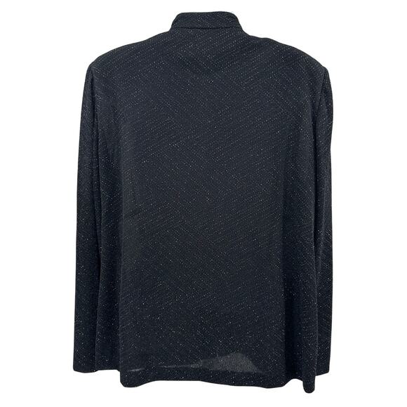 Alex Evenings VTG Jacket Black Sparkle 1X Sheer Formal Partywear Eveningwear - Picture 8 of 11